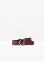 Pasek. Brązowe paski damskie bonprix, bez wzorów, ze skóry, eleganckie. Za 39.99 zł.