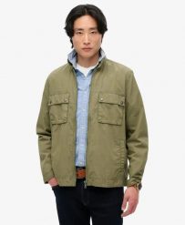 Superdry Kurtka Essentials Zip Thru z bawełny. Zielone kurtki męskie Superdry., m, bez wzorów, z bawełny, bez kaptura. Za 389.90 zł.