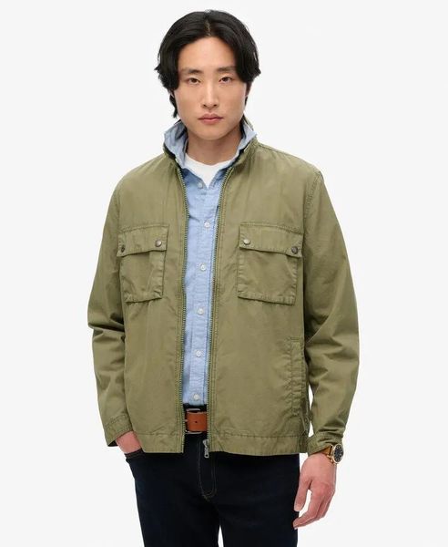 Superdry Kurtka Essentials Zip Thru z bawełny. Zielone kurtki męskie Superdry., m, bez wzorów, z bawełny, bez kaptura. Za 368.75 zł.