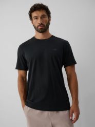 4F T-shirt regular gładki męski - szary XL. Szare t-shirty męskie 4f, m, bez wzorów, z bawełny, klasyczne, bez kołnierzyka. Za 69.99 zł.