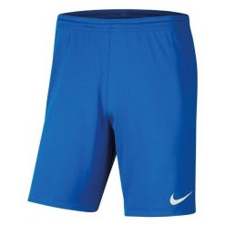Spodenki Piłkarskie Męskie Nike Dry Park III. Niebieskie szorty męskie Nike, m, bez wzorów, z materiału. Za 86.95 zł.