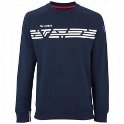 Bluza męska Tecnifibre Sweat. Niebieskie bluzy męskie TECNIFIBRE, m, bez wzorów, z bawełny, bez kaptura. Za 129.00 zł.