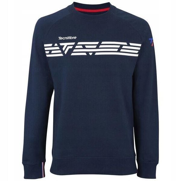 Bluza męska Tecnifibre Sweat. Niebieskie bluzy męskie TECNIFIBRE, m, bez wzorów, z bawełny, bez kaptura. Za 129.00 zł.