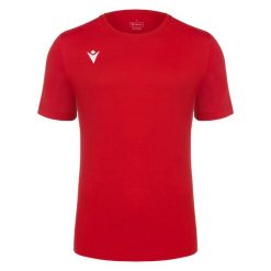 Koszulka Macron Boost Eco. Czerwone t-shirty damskie Macron, m, bez wzorów, z bawełny, eleganckie, bez kołnierzyka. Za 317.00 zł.