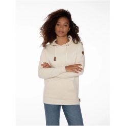 Bluza damska PROTEST NXG IMKE hoody. Brązowe bluzy damskie Protest, m, z aplikacjami, z bawełny, z kapturem. Za 259.90 zł.