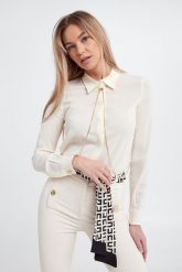 Koszula damska z krepy ELISABETTA FRANCHI. Koszule damskie Elisabetta Franchi, bez wzorów, bez kołnierzyka, bez ramiączek. Za 1,369.00 zł.