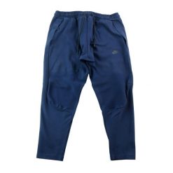 Second life - Spodnie dresowe męskie Tech Fleece granatowe - Stan dobry. Niebieskie spodnie sportowe męskie Nike, m, bez wzorów, z dresówki, do biegania. Za 164.76 zł.
