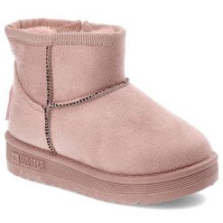 Różowe Śniegowce Big Star Ocieplane Buty Dziecięce. Czerwone śniegowce dziewczęce Big Star, z syntetyku, retro, bez zapięcia. Za 119.00 zł.