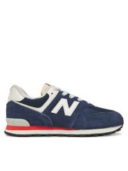 New Balance Sneakersy GC574VPN Niebieski. Niebieskie buty sportowe dziewczęce New Balance, bez wzorów, ze skóry, bez zapięcia. Za 259.99 zł.
