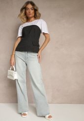 Jasnoniebieskie Jeansy High Waist z Szeroką Nogawką Jenaliria. Niebieskie jeansy damskie Renee, z podwyższonym stanem. Za 119.99 zł.