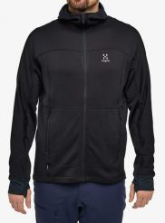 Bluza polarowa męska Haglofs Betula Hood. Czarne bluzy męskie Haglöfs, m, bez wzorów, z elastanu, bez kaptura. Za 299.00 zł.