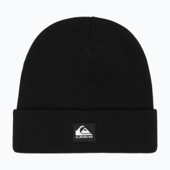 Czapka zimowa męska Quiksilver Brigade Beanie. Czarne czapki i kapelusze męskie Quiksilver, na zimę, bez wzorów, z materiału, eleganckie. Za 119.99 zł.