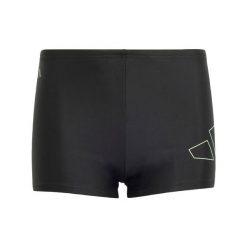 Szorty Performance Big Bars Swim Kids. Czarne kąpielówki dla chłopców Adidas, bez wzorów, sportowe. Za 82.99 zł.