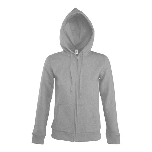 Damska Bluza Z Kapturem Seven Full Zip. Szare bluzy damskie SOL'S, s, bez wzorów, z kapturem. Za 189.99 zł.