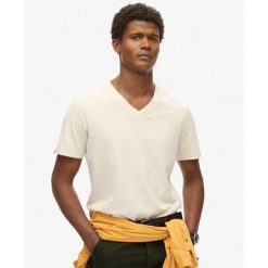 T-shirt melanżowy z dekoltem w serek Superdry. Brązowe t-shirty męskie Superdry., m, bez wzorów, eleganckie, bez kołnierzyka. Za 148.90 zł.