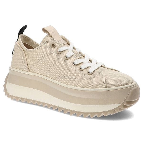 Beżowe Sneakersy Tamaris Damskie Buty Na Platformie. Brązowe półbuty damskie Tamaris, z aplikacjami, z materiału, bez obcasa, na platformie, bez zapięcia. Za 280.99 zł.