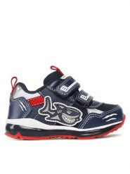 Geox Sneakersy B Todo Boy B2584A014CEC0735 Granatowy. Niebieskie buty sportowe chłopięce Geox, bez wzorów, ze skóry, bez zapięcia. Za 209.99 zł.