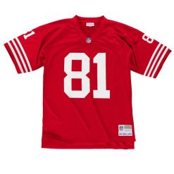 Koszulka Nfl San Francisco 49ers Terrell Owens. Czerwone koszulki sportowe męskie Mitchell & Ness, bez wzorów, z jersey, bez kołnierzyka, bez ramiączek, do piłki nożnej. Za 656.50 zł.