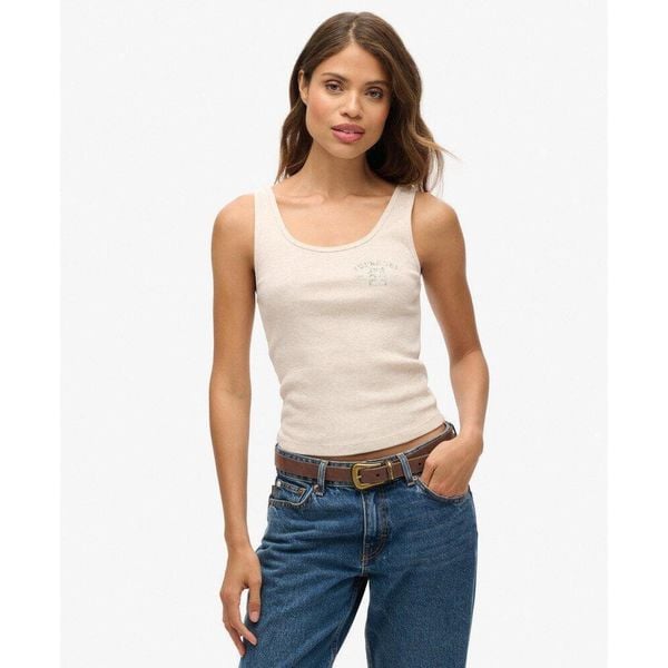 Podstawowy top na ramiączkach do sportu. Brązowe bielizna termoaktywna damska Superdry., bez wzorów, z bawełny, bez ramiączek. Za 127.60 zł.