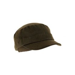 Czapka jeździecka z daszkiem Sentier olejowana. Brązowe czapki i kapelusze męskie FOUGANZA. W wyprzedaży za 29.99 zł.