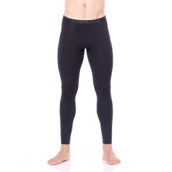 Legginsy termoaktywne męskie Icebreaker 200 Oasis. Czarne legginsy sportowe męskie Icebreaker, m, bez wzorów, z wełny, trekkingowe. Za 406.80 zł.
