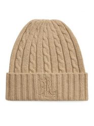 LAUREN RALPH LAUREN Czapka 454P23505001 Beżowy ciemny. Brązowe czapki i kapelusze damskie Lauren Ralph Lauren, na zimę, bez wzorów, z poliesteru. Za 329.99 zł.