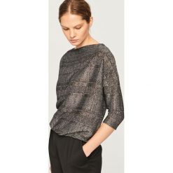 Sweter z błyszczącą nitką - Czarny. Czarne swetry damskie Reserved. Za 99.99 zł.