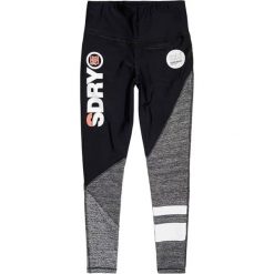 Legginsy sportowe damskie Superdry Sport Colour Block. Czarne legginsy sportowe damskie Superdry., xs, bez wzorów, z gumy, z podwyższonym stanem, długie. Za 112.49 zł.