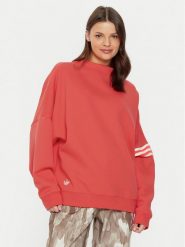 Adidas Bluza Neuclassics JI8521 Czerwony Oversize. Czerwone bluzy damskie Adidas, s, bez wzorów, z bawełny, bez kaptura. Za 189.99 zł.
