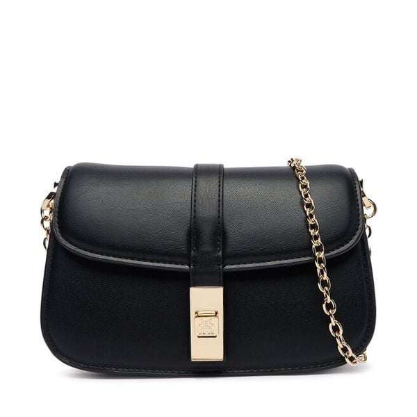 Torebka Tommy Hilfiger. Czarne torebki do ręki damskie Tommy Hilfiger, bez wzorów, wizytowe, bez dodatków. Za 442.99 zł.