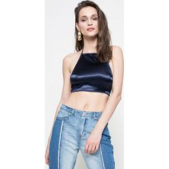 Missguided - Top. Szare topy damskie Missguided, z poliesteru, z dekoltem halter, bez rękawów. W wyprzedaży za 34.90 zł.
