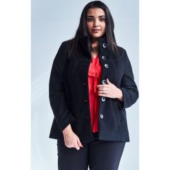 Czarna elegancka kurtka płaszcz Vera OVERSIZE PLUS SIZE WIOSNA. Kurtki damskie marki Moda Size Plus Iwanek. Za 269.00 zł.