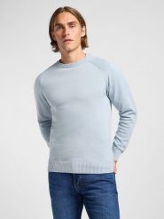 LEE MĘSKI SWETER LEE CLEAN RAGLAN SWEATER CONCRETE GRAY 112363891. Szare swetry przez głowę męskie Lee, l, bez wzorów, bez kołnierzyka. Za 179.99 zł.