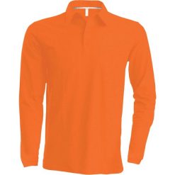 Koszulka polo z długim rękawem Kariban. Brązowe koszulki polo męskie KARIBAN, m, bez wzorów, eleganckie, bez ramiączek. Za 162.50 zł.