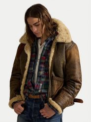 Polo Ralph Lauren Kurtka skórzana 710939176001 Brązowy Regular Fit. Brązowe kurtki męskie Polo Ralph Lauren, m, bez wzorów, ze skóry, bez kaptura. Za 10,499.00 zł.