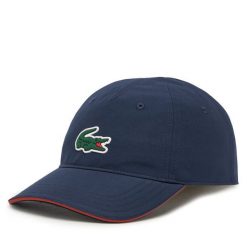 Czapka z daszkiem Lacoste. Niebieskie czapki i kapelusze damskie Lacoste, bez wzorów. Za 239.99 zł.