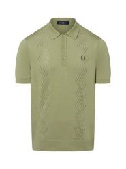 Fred Perry koszulka polo Mężczyźni Bawełna zielony, S. Zielone koszulki polo męskie Fred Perry, m, bez wzorów, z bawełny, klasyczne, bez ramiączek. Za 549.95 zł.