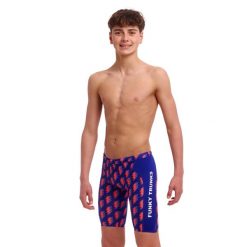 Spodenki FUNKY TRUNKS Flash - jammery chłopięce 152-164cm/12/UK28. Czerwone szorty dla chłopców FUNKY TRUNKS, bez wzorów, sportowe. Za 199.00 zł.
