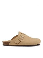 Geox Klapki D Brionia D65LSA 00032 C6738 Beżowy. Brązowe klapki damskie Geox, bez wzorów, z nubiku, bez obcasa. Za 399.99 zł.