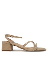 Steve Madden Sandały Gleams SM11003712 Beżowy. Brązowe sandały damskie Steve Madden, bez wzorów, ze skóry, bez obcasa, na słupku, bez zapięcia. Za 429.99 zł.