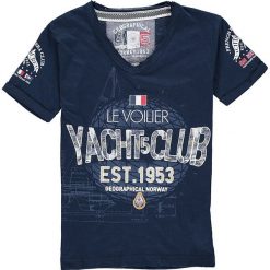 Koszulka "Jstrom" w kolorze granatowym. T-shirty dla chłopców Geographical Norway Kids & Ladies. W wyprzedaży za 49.95 zł.