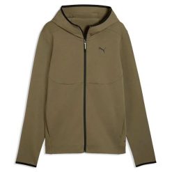 Bluza Puma Pumatech Full-Zip Hoodie Dk Dorośli. Zielone bluzy męskie Puma, l, bez wzorów, z bawełny, z kapturem. Za 369.99 zł.