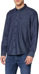 MĘSKA KOSZULA LEE BUTTON DOWN REGULAR FIT BLUEPRINT L880CQLH 112123026. Koszule męskie Lee, l, bez wzorów, bez kołnierzyka, bez ramiączek. Za 129.99 zł.
