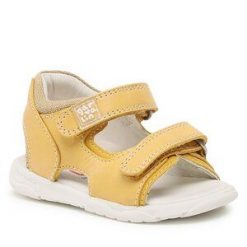 Sandały Garvalin. Żółte sandały chłopięce Garvalin, bez zapięcia. Za 249.99 zł.
