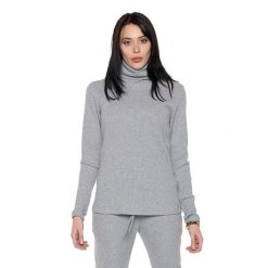 Koszulka na co dzień na siłownię. Szare koszulki sportowe damskie LEONE 1947 APPAREL, bez wzorów, z lycry, sportowe, bez kołnierzyka. W wyprzedaży za 96.83 zł.