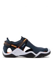 Geox Sandały J Wader B. A J1530A 00014 C4074 D Granatowy. Niebieskie sandały chłopięce Geox, z materiału, bez zapięcia. Za 199.99 zł.