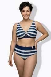 Damskie Bikini paski miękkie miseczki regulowane ramiączka. Niebieskie bikini damskie Ulla Popken, plus size, bez wzorów, plus size. Za 191.99 zł.