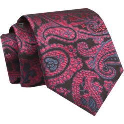 Krawat - ALTIES - Bordowo Czerwony ze Wzorem Orientalnym. Czerwone krawaty i muchy Alties, bez wzorów, z tkaniny, eleganckie. Za 49.00 zł.