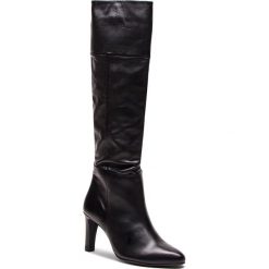 Kozaki HÖGL - 6-106623 Black 0100. Czarne kozaki damskie HÖGL, z materiału, przed kolano, bez obcasa. W wyprzedaży za 609.00 zł.