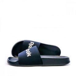 Buty treningowe męskie Reebok Classic Slide granatowe. Niebieskie skarpety męskie Reebok, bez wzorów, z materiału. W wyprzedaży za 159.35 zł.